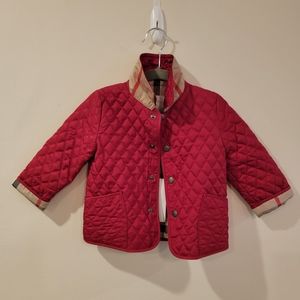 Burberry quilted Constance Jacket red size 12 months baby burberry baby infant